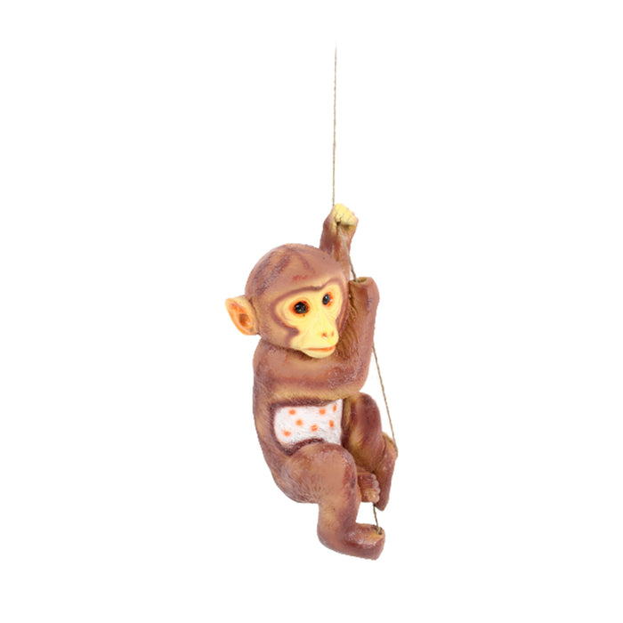 Wonderland hanging swing  Monkey on Rope for Garden Decoration  ( dark brown)|Garden décor|Outdoor Decor