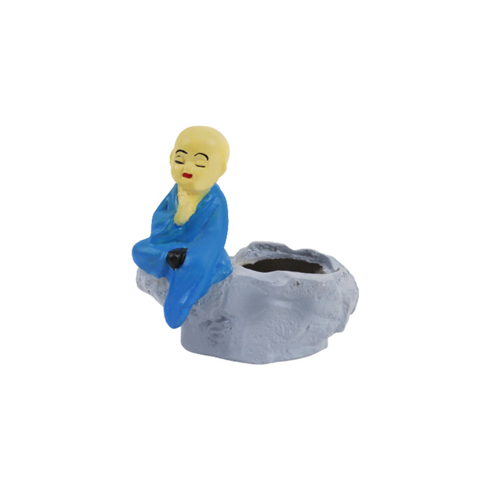 Wonderland Monk with Mountain Succulent Pots (Blue)