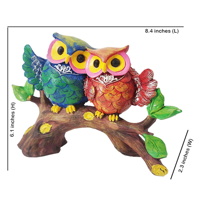 Two owl on Branch for Home Decor, Garden Decoration