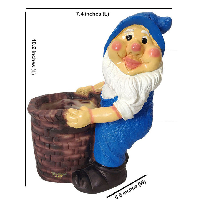 Gnome with Pot Planter for Balcony & Garden Decoration