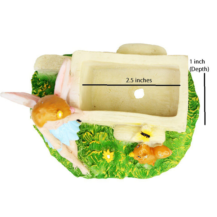 Resin Fairy with Cary Succulent Pot for Small Plants