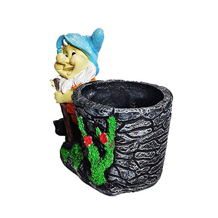 Gnome with Pot Planter for Balcony and Garden Decoration