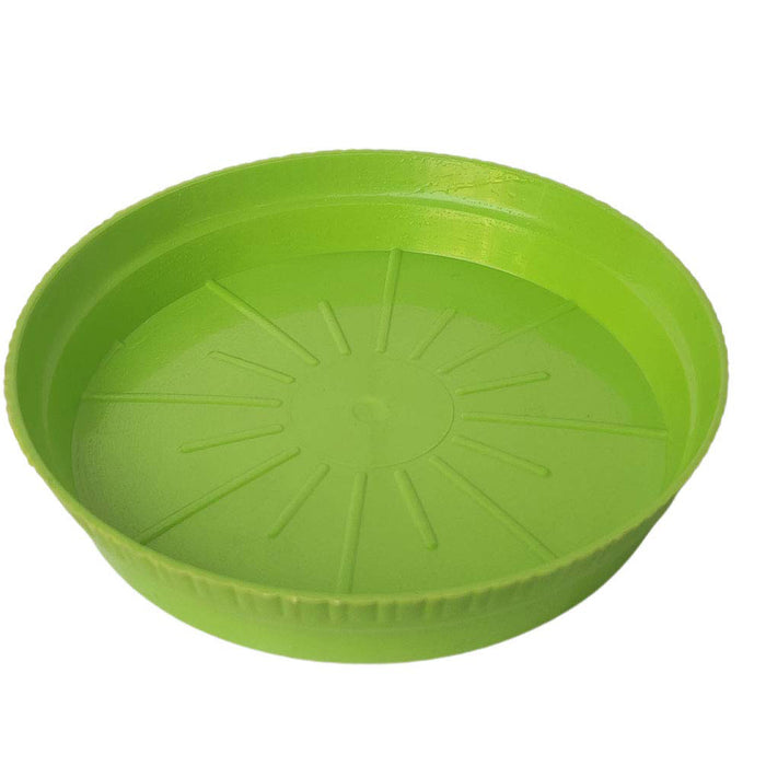 4 inch Plate Set of 12 PP/ PVC Plastic Tray,Heavy Duty Planter Gamla Bottom Plate/Tray/Saucer Base Plate/Dip Tray for Flower Pots (Green)