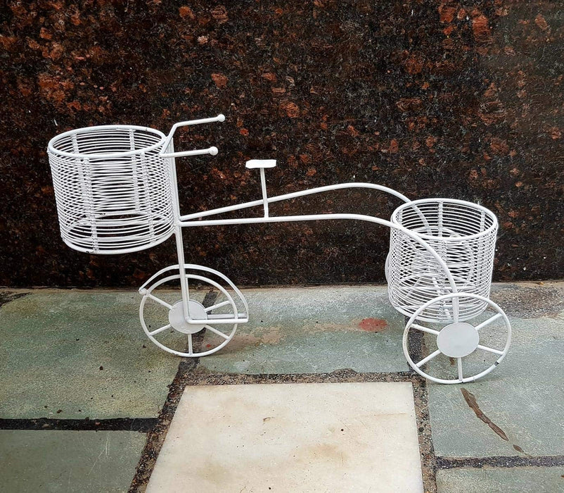 Metal Bicycle Plant Stand for Garden and Balcony Decoration