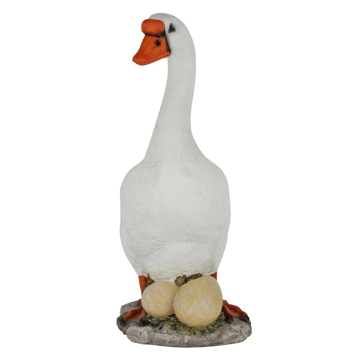 Duck with Eggs Statue for Balcony and Garden Decoration