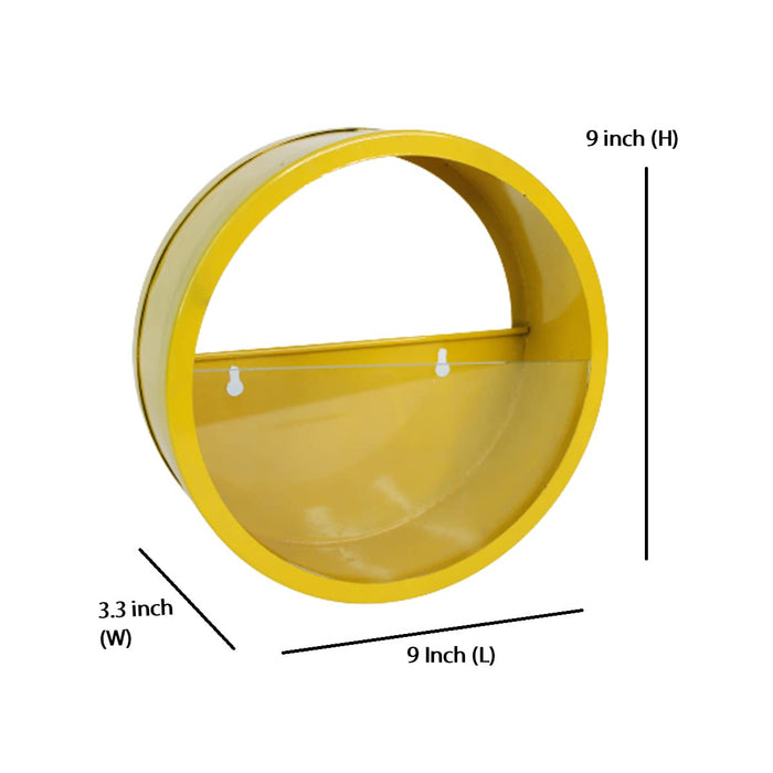 Big Yellow Ring Wall Ring Planter with Glass Front