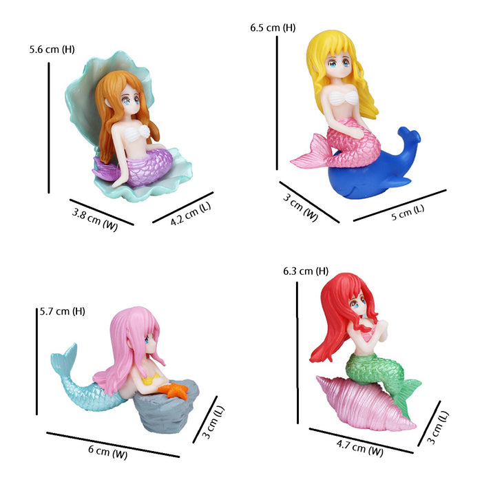 Miniature Toys : (Set of 4) Mermaid