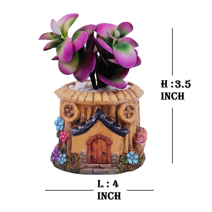 House Planter with Succulent for Home Decoration (House-E)
