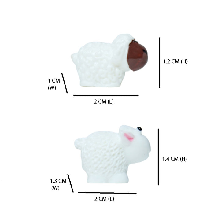 Miniature Toys : (Set of 10) Sheeps for Fairy Garden Accessories - Wonderland Garden Arts and Craft