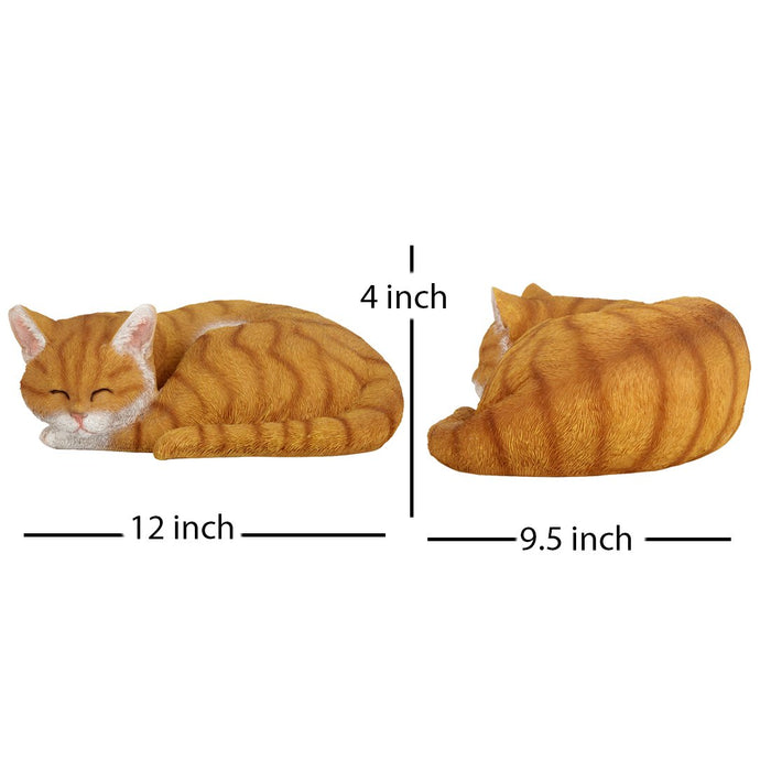 Wonderland Sleeping Cat garden or home decor (Animal Statue, Balcony , Gift)|  Sculpture for Lawn Decoration, For Display