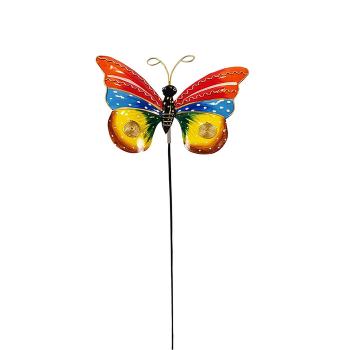 Butterfly Metal Stick for Garden Decoration (Red)