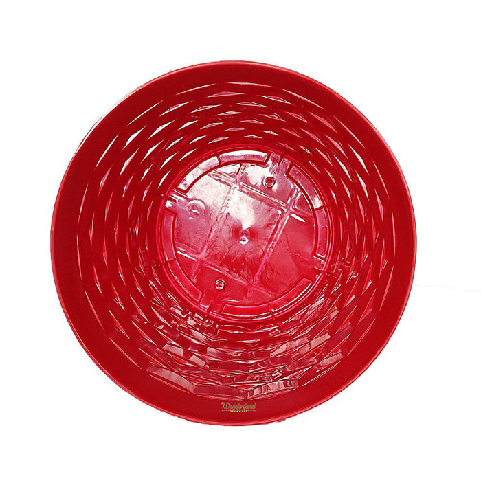 ( Set of 2) 10 inches Brix Plastic Round Garden pots for Outdoor (Red)