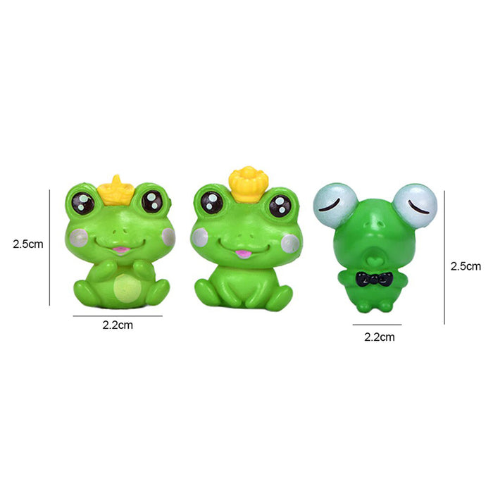 Miniature Toys : (Set of 6) Funny Frogs for Fairy Garden Accessories