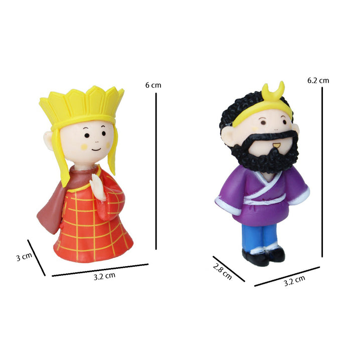 Miniature Toys : (Set of 2) King and Queen for Fairy Garden Accessories