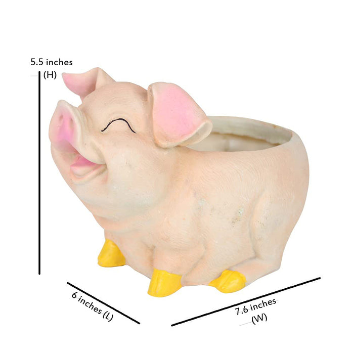 Smiling Pig Pot Planter for Home and Garden Decoration