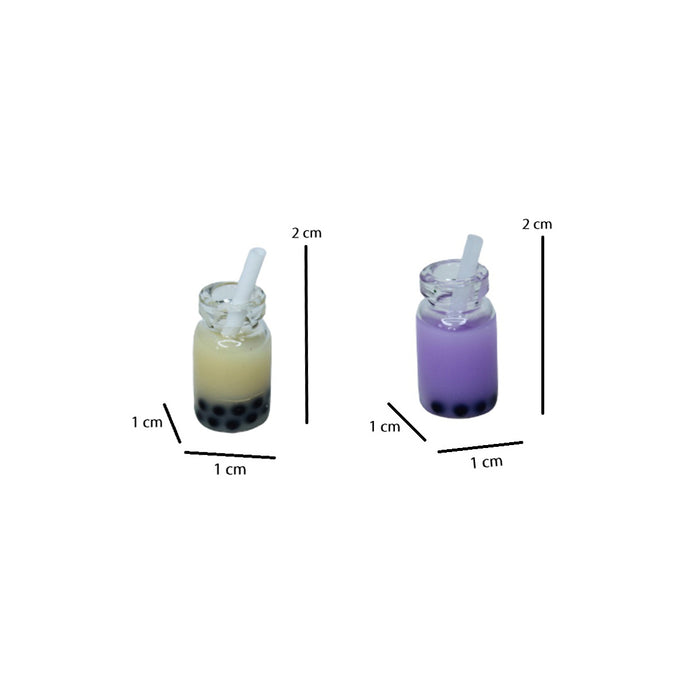 Miniature Toys : (Set of 8) Yellow and Purple Soda Drink
