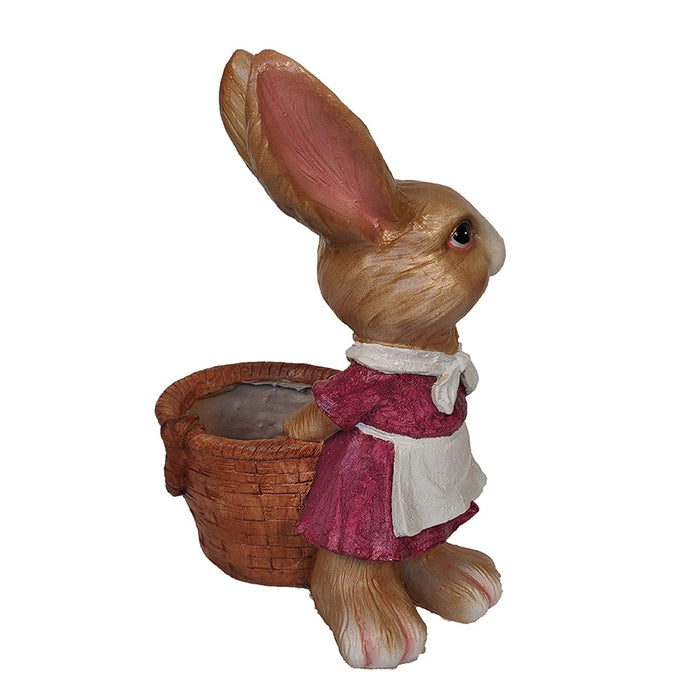 Big Bunny with Pot for Garden and Balcony Decoration