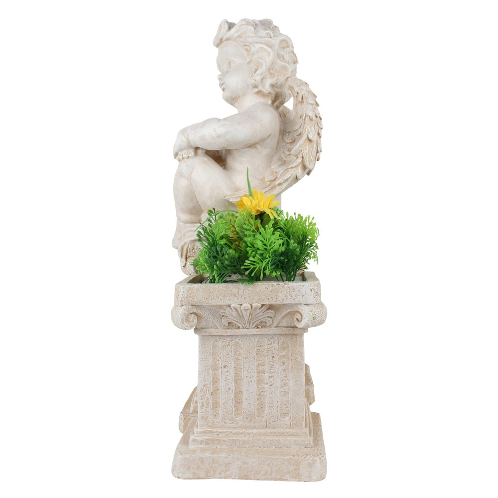 Angel with Two Pot Planter for Garden Decoration