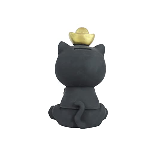 Sitting Black Dog Statue