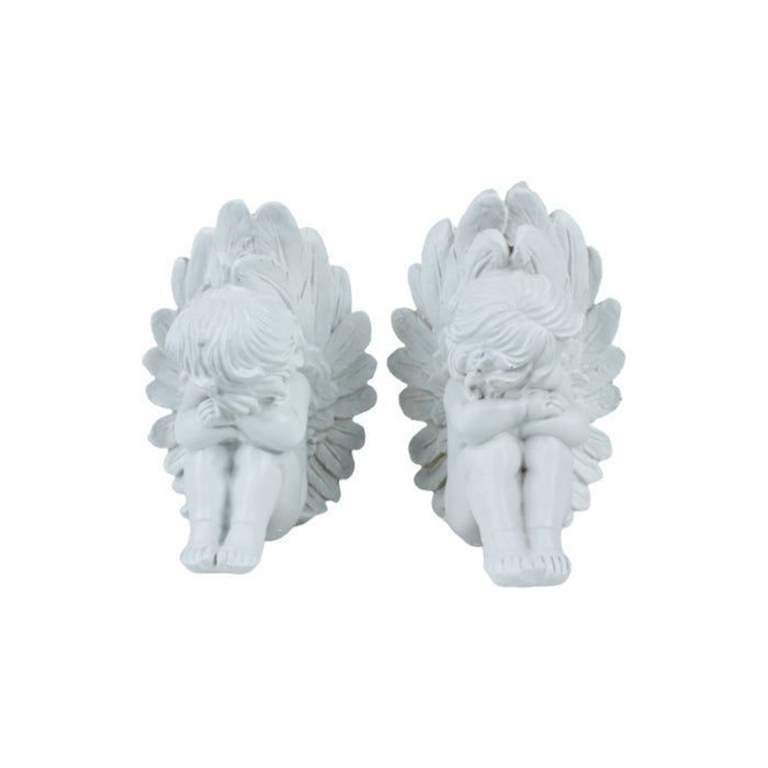 (Set of 2) Angels Statue with Big Wings