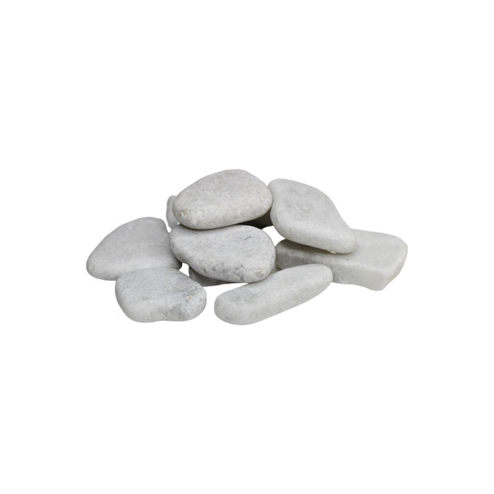 Wonderland Super White Flat |Decorative Pebbles|Garden Pebbles|Colored Pebbles|Smooth pebbles|River Pebbles ( 1 kg pack )