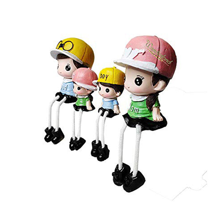(Set of 4) Family with Hanging Legs for Home Decoration.