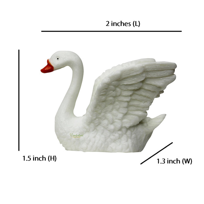 Miniature Toys : Swans for Fairy Garden Accessories - Wonderland Garden Arts and Craft