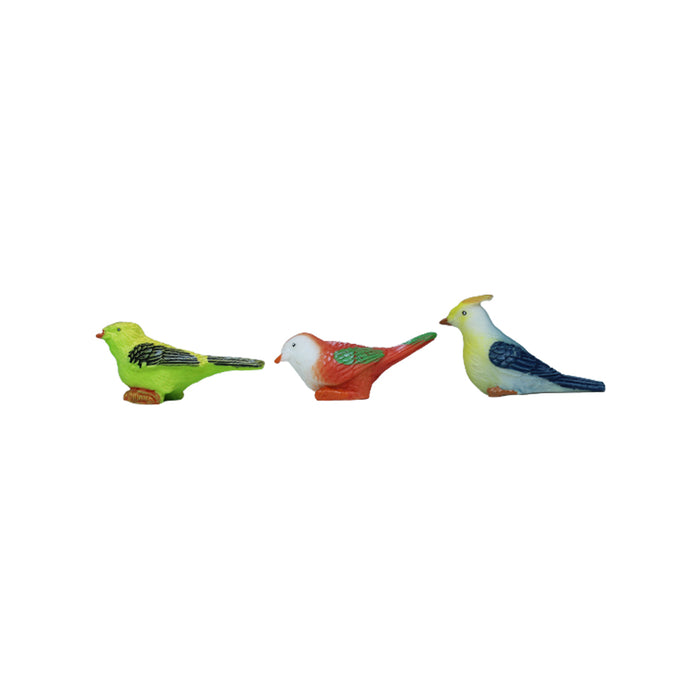 Miniature Toys : (Set of 6) Colourful Bird (NEW)