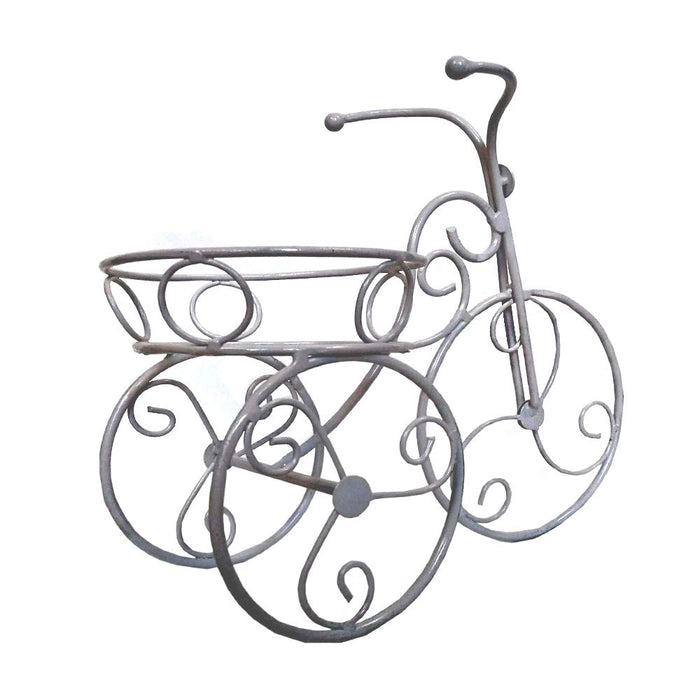 Single Basket Cycle Plant Stand for Home and Garden Decoration