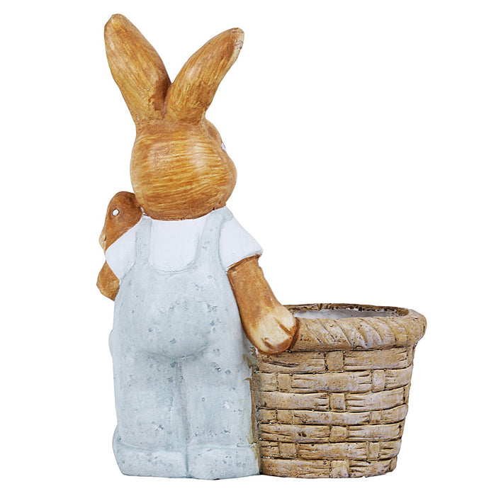 Rabbit with Pot Planter for Garden Decoration