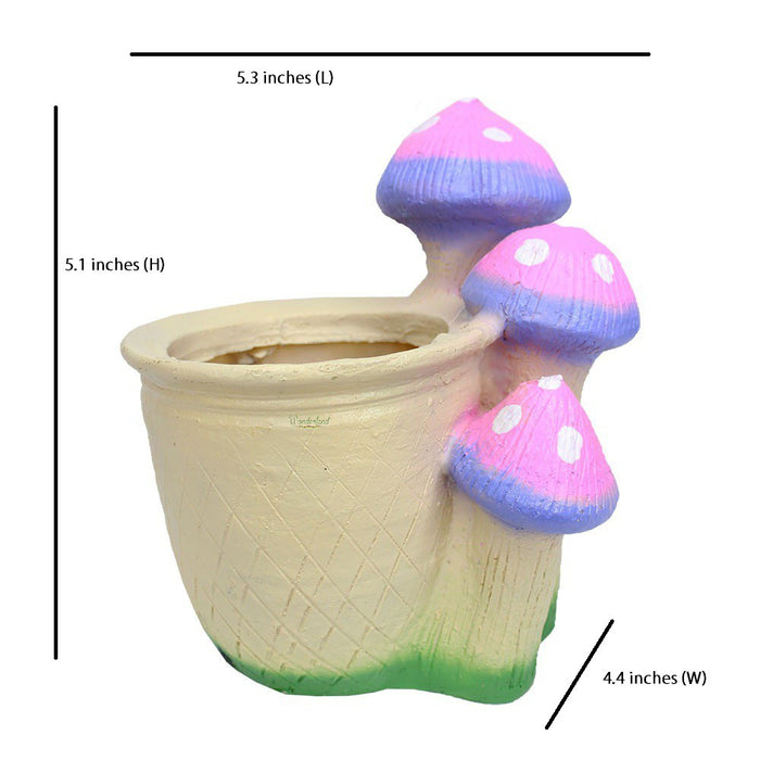 Mushroom Succulent Pots for Garden Decoration (Purple) - Wonderland Garden Arts and Craft