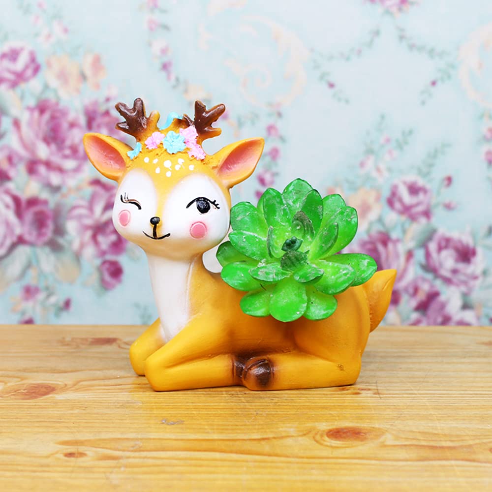Winking Deer Succulent Pot for Home and Balcony Decoration