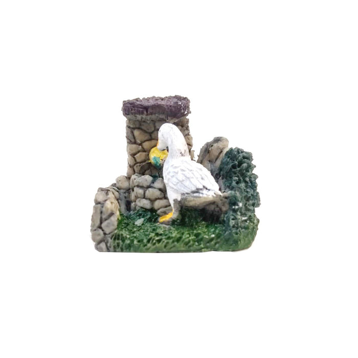 Miniature Toys :  (Set of 2) Resin duck with Pond Garden / Bonsai Miniature for landscape decoration ( tray gardening  miniature toys)