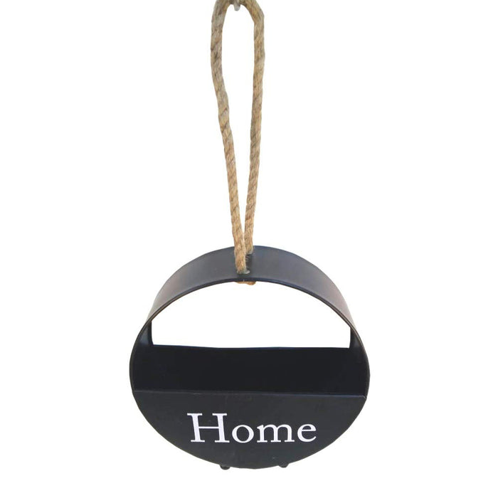 10 inch Metal Black Wall Hanging Pot for Home Decoration