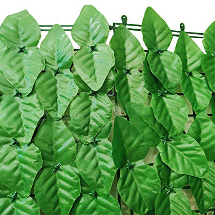 Artificial Flowers Privacy Fence Screen (Light Green, 1 Piece)