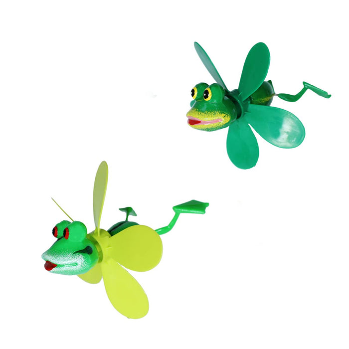 (Set of 4) Fan Frog Stake/Stick for Garden Decoration