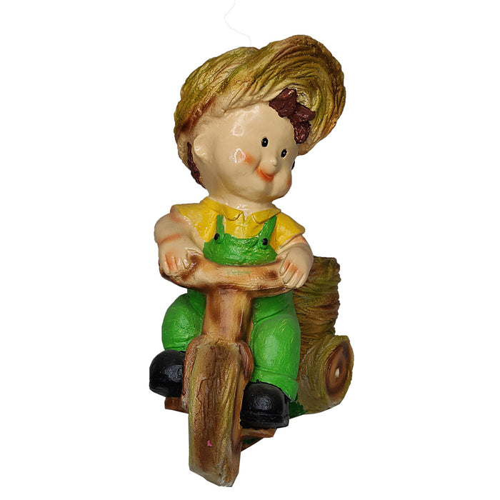 Attractive Boy on bike planter for Home & Garden Decoration