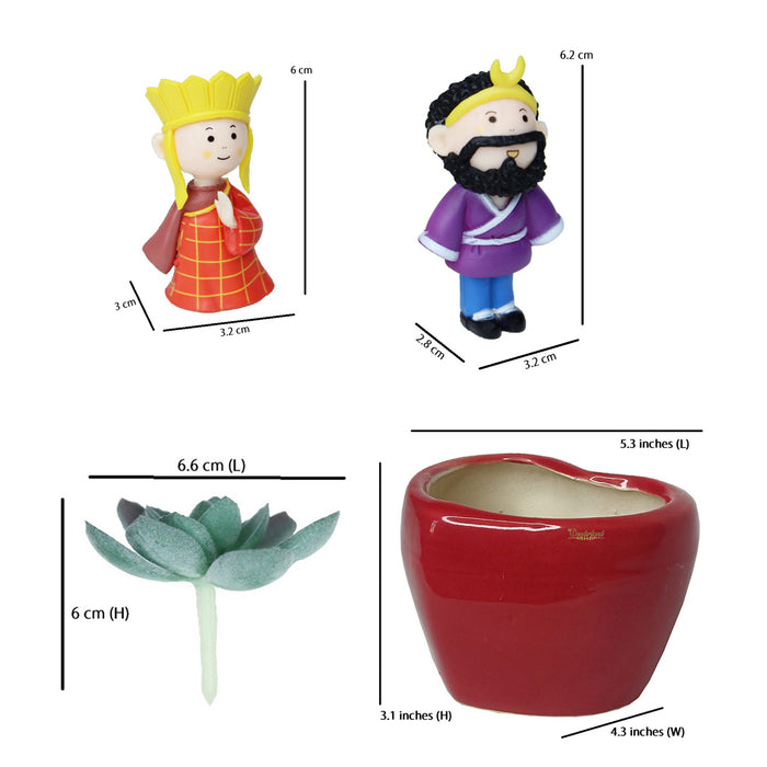DIY Combo Set (Ceramic Pot, Miniatures and Artificial Succulents)