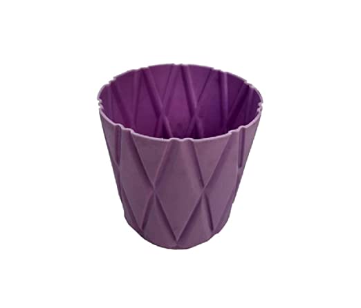 (Set of 4) 4 x 4" Solitaire Pot for Home Garden, Purple
