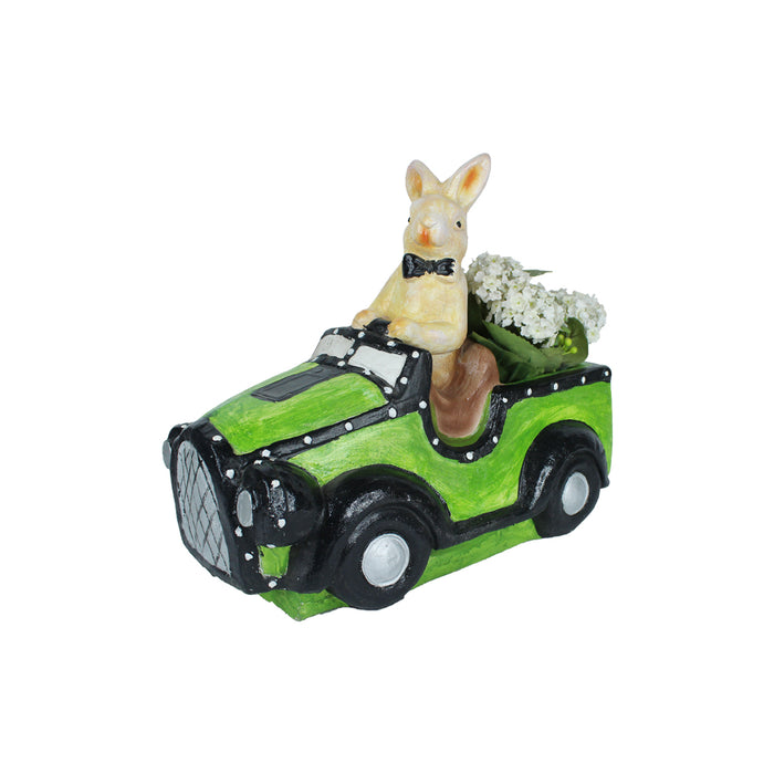 Bunny in car Planter for Balcony and Garden Decoration