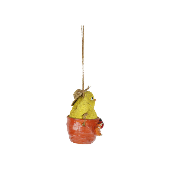 Hanging Chick Statue for Balcony and Garden Decoration