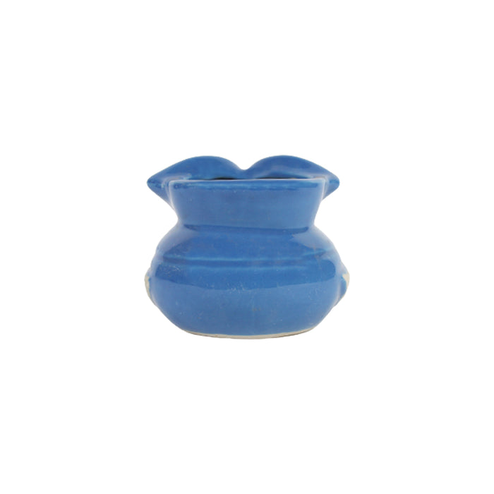 Ceramic New Owl Small Pot for Home Decoration (Blue)