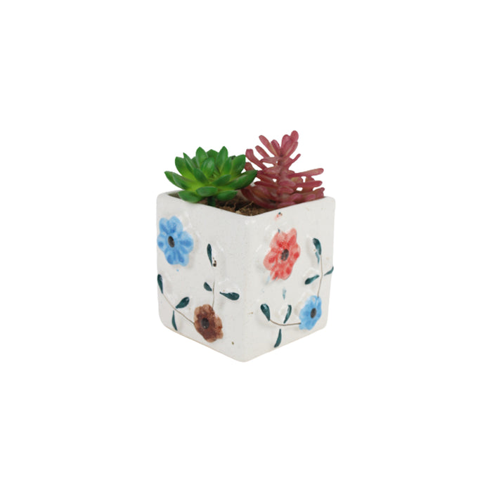 Ceramic Box Shaped Pot for Home Decorartion