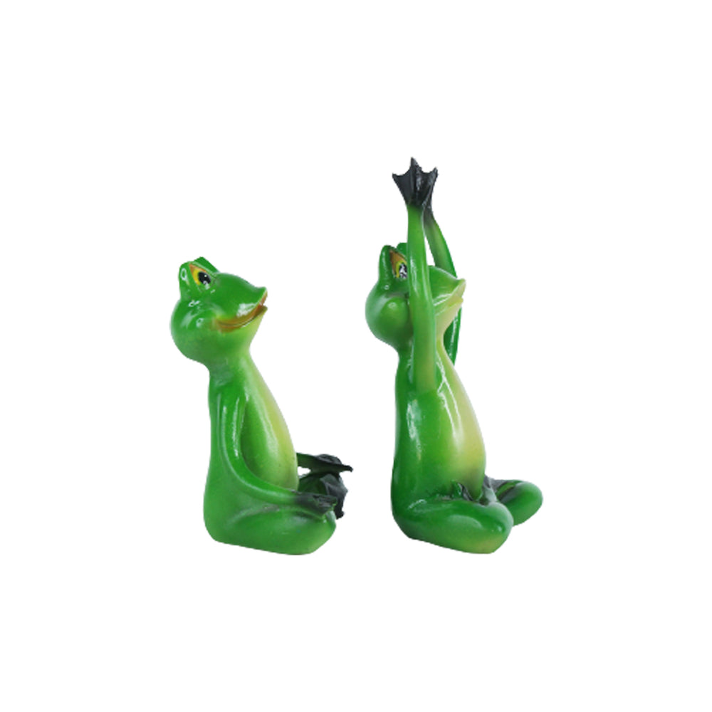 (Pack Of 2) 5.8 Inches Yoga Frog For Garden Or Home Decoration