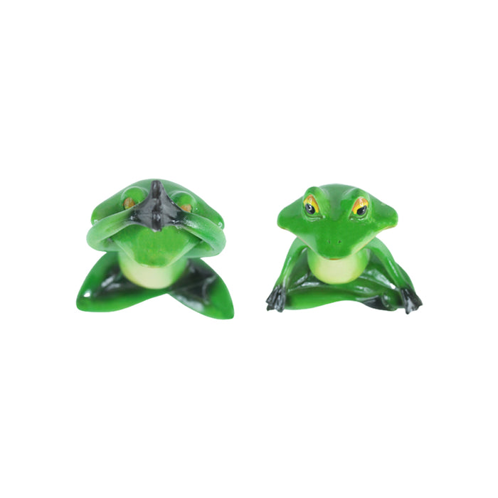 (Pack Of 2) 5.8 Inches Yoga Frog For Garden Or Home Decoration