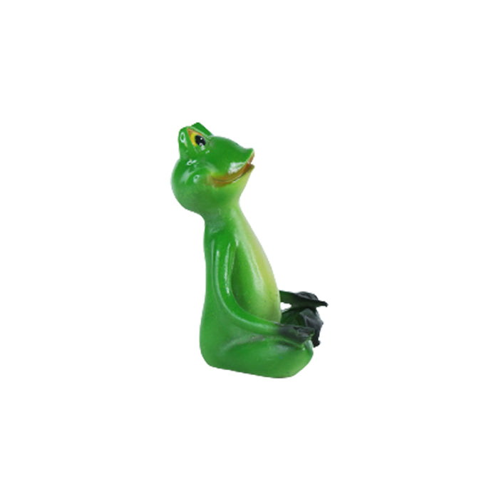 5.8 Inches Yoga Frogs Sitting For Home and Garden Decoration