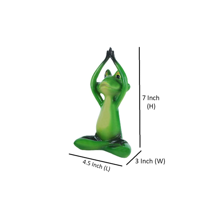 5.8 Inches Yoga Frog for Home and Garden Decoration