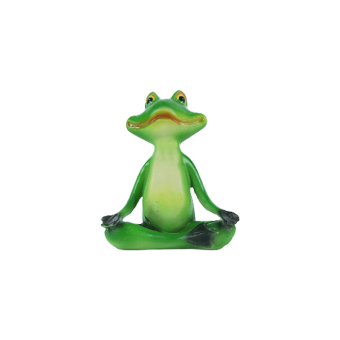 5.8 Inches Yoga Frogs Sitting For Home and Garden Decoration