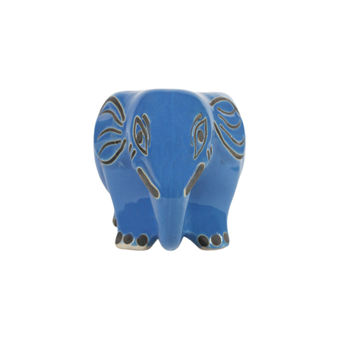 Ceramic New Elephant Flower Pot Planter (Blue)