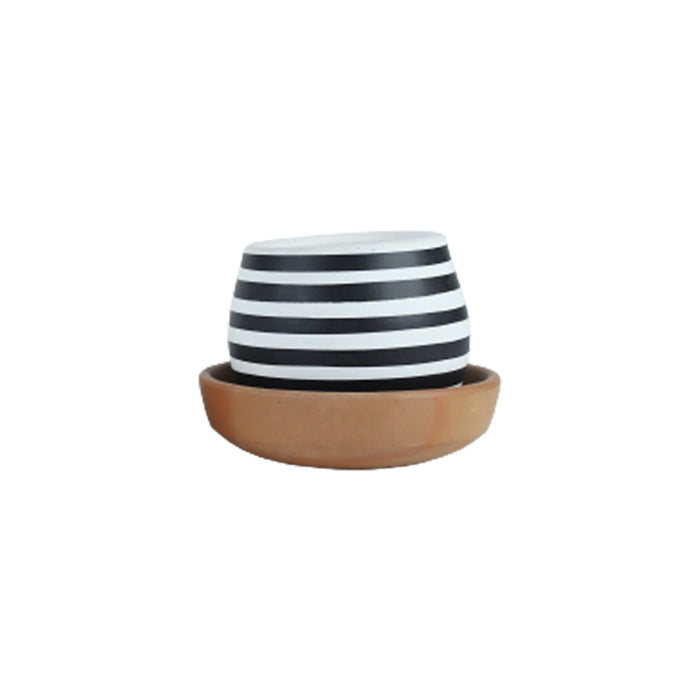 (Single pc) 4 Inch Terracotta Matka Shape Pot